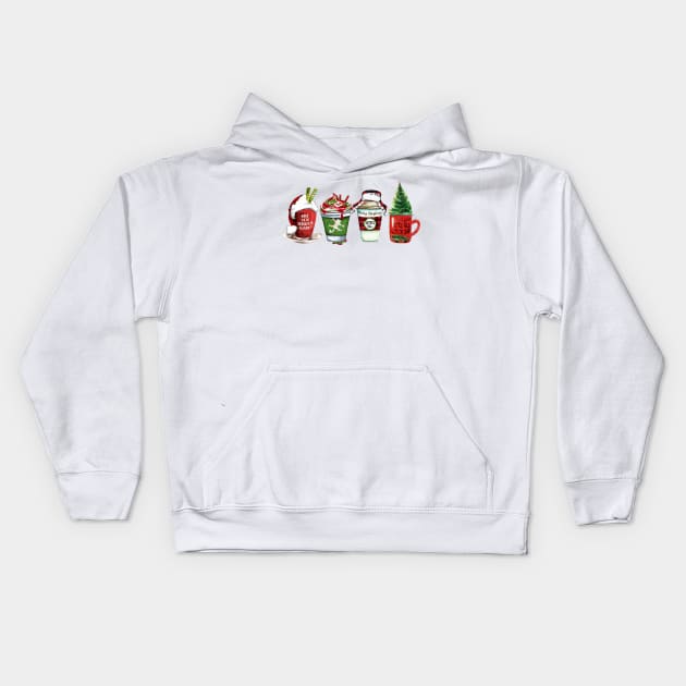 Christmas family vacation coffee Kids Hoodie by little.tunny